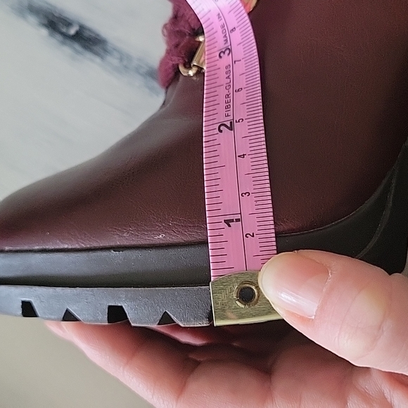 JustFab dark red, ankle high heeled boots - Picture 10 of 10